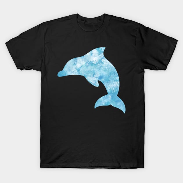 Watercolor Dolphin T-Shirt by BiscuitSnack